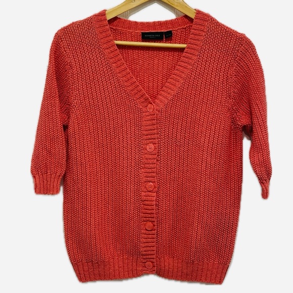 Sz.XL-Short Sleeve Cardigan-Kenneth Cole Select - Picture 1 of 7